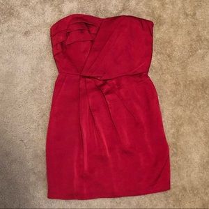Red BCBGeneration strapless mini dress